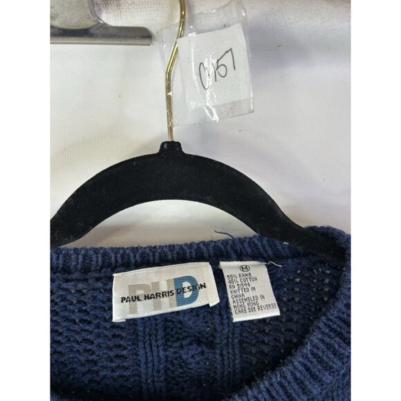 Vintage 90s Streetwear Grunge Cardigan Sweater Paisley Cable Knit Cropped - Picture 6 of 8